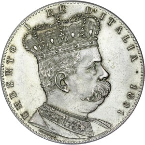 Italian States - Umberto I (1878-1900) - 5 Lire 1891 Tallero