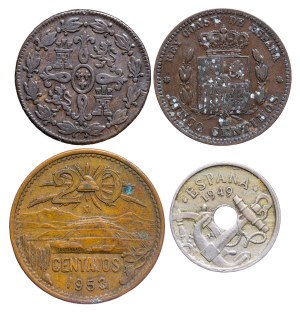 Mexico, Spain - Coin LOT - 4 pcs