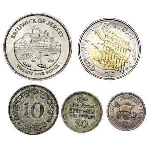 World Coins - LOT - 5 pcs