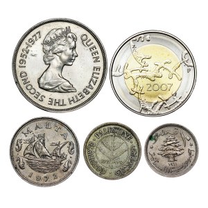 World Coins - LOT - 5 pcs