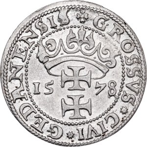 Poland - Stefan Batory Grosz (Groschen) 1578 Danzig