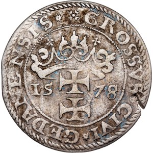 Poland - Stefan Batory Grosz (Groschen) 1578 Danzig