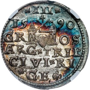 Poland - Sigismund III Vasa Groschen (Trojak) 1590 GE