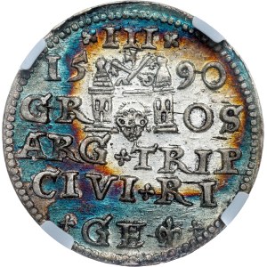 Poland - Sigismund III Vasa Groschen (Trojak) 1590 GE