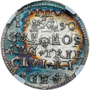 Poland - Sigismund III Vasa Groschen (Trojak) 1590 GE