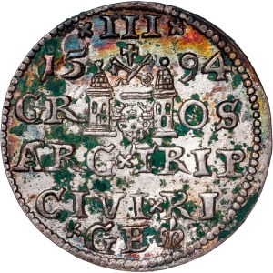 Poland - Sigismund III Vasa Groschen (Trojak) 1594 GE