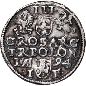 Poland - Sigismund III Vasa Groschen (Trojak) 1594