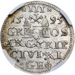 Poland - Sigismund III Vasa Groschen (Trojak) 1595 Riga