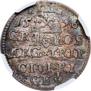 Poland - Sigismund III Vasa Groschen (Trojak) 1596 Riga