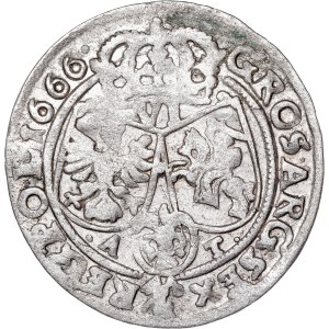 Polska - Jan II Kazimierz, 6 Groschen 1666 AT