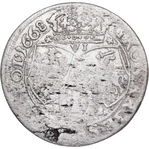 Poland - John II Casimir, 6 Groschen 1668 TLB