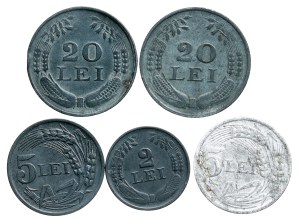Romania - Coin LOT - 5 pcs