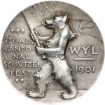 Switzerland - St. Gallen - 1901 Schützenmedaillen