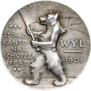 Switzerland - St. Gallen - 1901 Schützenmedaillen