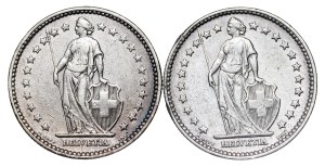 Switzerland - 2 Francs - 1910 , 1911