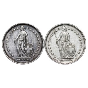 Switzerland - 2 Francs - 1921 , 1940