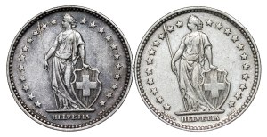 Switzerland - 2 Francs - 1921 , 1940
