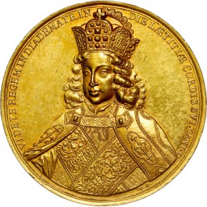 House of Habsburg - Josef I. (1705-1711) Vergoldete Bronzemedaille 1690