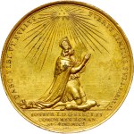 House of Habsburg - Josef I. (1705-1711) Vergoldete Bronzemedaille 1690