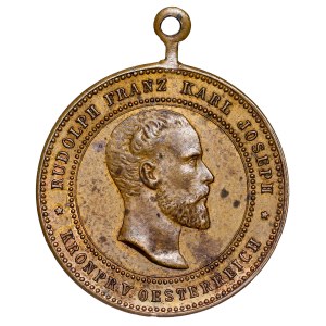Austria - In memory of the death of Crown Prince Rudolf Franz Karl Joseph 1889 Brass Medal