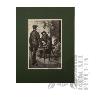 Elwiro ANDRIOLLI (1836-1893), - Drzeworyt z cyklu Meir Ezofowicz, 1888