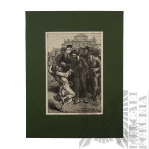 Elwiro ANDROLLI (1836-1893), Drzeworyt z cyklu Meir Ezofowicz, 1888