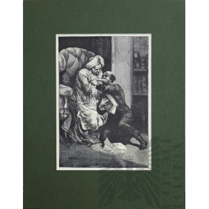 Elwiro Michał ANDRIOlLLI (1836 Wilno - 1893 Nałęczów), Meir błaga prababkę o wybaczenie z cyklu Meir Ezofowicz, 1888