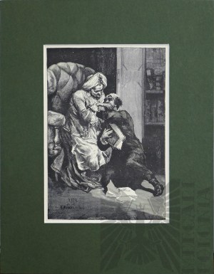 Elwiro Michał ANDRIOlLI (1836 Vilnius - 1893 Nałęczów), Meir begs his great-grandmother for forgiveness from the cycle Meir Ezofowicz, 1888