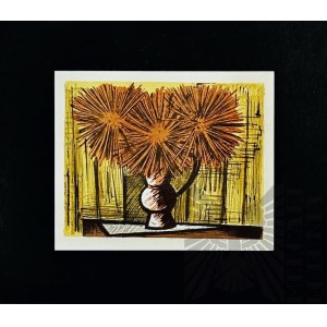 Bernard BUFFET (1928-1999), Les dahlias sur fond janue ( Dalie na żółtym tle)