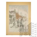 Zdzisław CZERMAŃSKI (1900 - 1970), - Litografia z 1936 roku z cyklu Piłsudski na Syberii