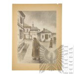 Zdzisław CZERMAŃSKI (1900 - 1970), - Litografia z 1936 roku z cyklu Piłsudski na Syberii