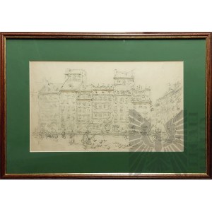 Tadeusz CIEŚLEWSKI Ojciec (1870 - 1956), Rynek Starego Miasta - strona Dekerta