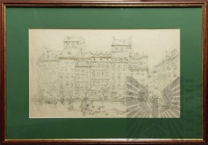 Tadeusz CIEŚLEWSKI Father (1870 - 1956), Old Town Market Square - Dekerta Street side