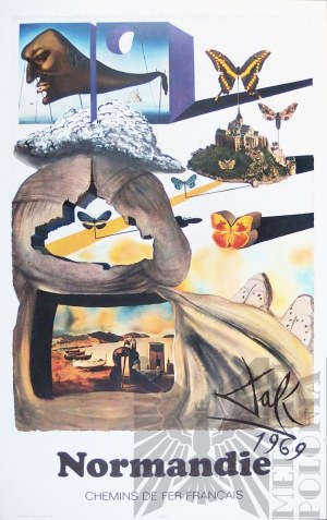 Salvador DALI (1904-1989), Normandy 1969, from the Suite Papillon Series.