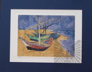 Vincent van GOGH (1853-1890), Fishing boats on the beach at Saintes-Maries-de-la-Mer