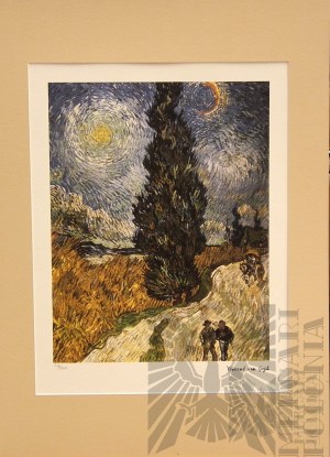 Vincent van GOGH (1853-1890), Road with cypress and star, (1890)
