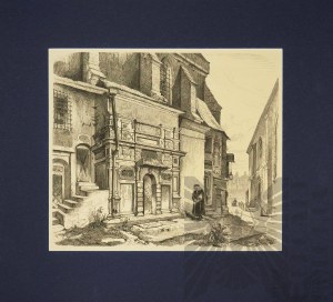 Jan MATEJKO (1838-1893), Buildings at the Church of St. Barbara in Cracow (called Kostnica).