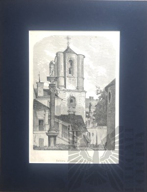 Jan MATEJKO (1838-1893), Armenian Cathedral in Lviv. Stencil woodcut. Engraving. P. Dyamentowski