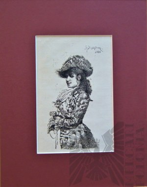 Henryk PIĄTKOWSKI (1853-1932), Lady of the 18th century
