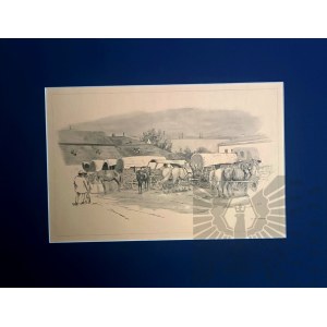 Antoni PIOTROWSKI, Na popasie, rotograwiura, 1884