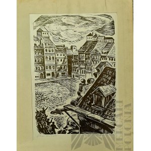 Stanisław RACZYŃSKI (1903-1982), Warsaw - Old Town Square, 1954