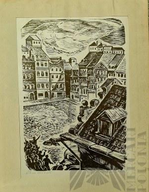 Stanisław RACZYŃSKI (1903-1982), Warsaw - Old Town Square, 1954