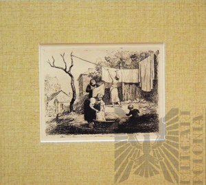 Alexander RAK (1899-1978), Drying laundry, 1940s
