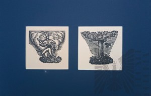 Władysław SKOCZYLAS (1883-1934), Diptych: Janosik's Tree and Janosik in a Cloud, from the series: 