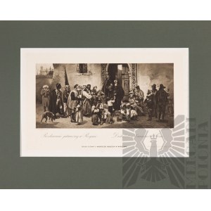 Ludwik WIESIOŁOWSKI (1854-1892), Rozdawanie jałmużny w Rzymie, 1884