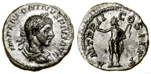 Roman Empire, denarius, 219, Rome