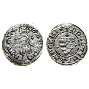 Węgry, denar, (1366-1379), Buda