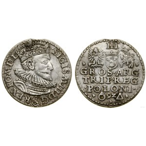 Polska, trojak, 1592, Malbork