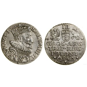 Polska, trojak, 1594, Malbork