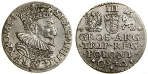 Poland, trojak, 1594, Malbork